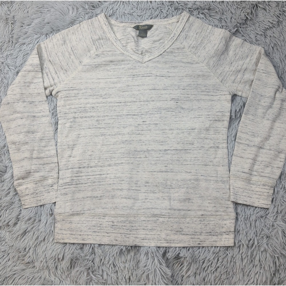 Natural Selections Sweater Womens M Multicolor V Neck Soft Lightweight Preppy